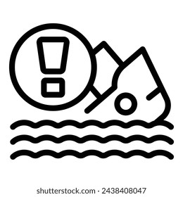 Cruise wreck icon outline vector. Marine insurance. Pirate wreck mishap