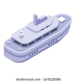 Cruise yacht icon. Isometric of cruise yacht vector icon for web design isolated on white background