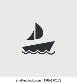 cruise yacht ship vector icon water transport 