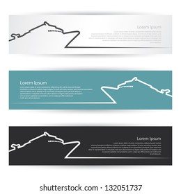 Cruiser banners and headers - vector illustration