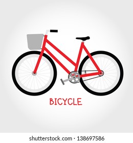 Cruiser bicycle isolated vector