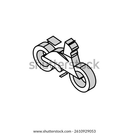 cruiser bike isometric icon vector. cruiser bike sign. isolated symbol illustration