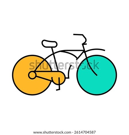 cruiser bike line icon vector. cruiser bike sign. isolated symbol illustration