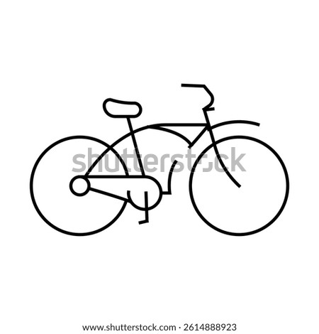 cruiser bike line icon vector. cruiser bike sign. isolated contour symbol black illustration