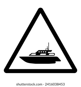 Cruiser Boat Symbol Sign,Vector Illustration, Isolate On White Background Label. EPS10