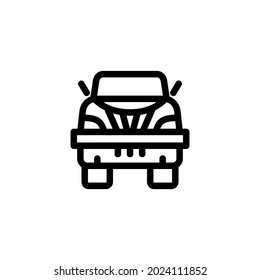 Cruiser Car Front View Monoline Icon Logo for Graphic Design