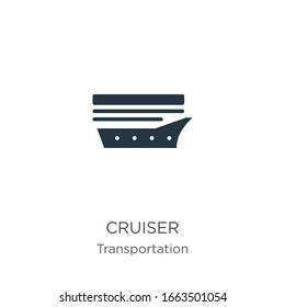 Cruiser icon vector. Trendy flat cruiser icon from transportation collection isolated on white background. Vector illustration can be used for web and mobile graphic design, logo, eps10