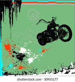 cruiser motorcyle grunge vector