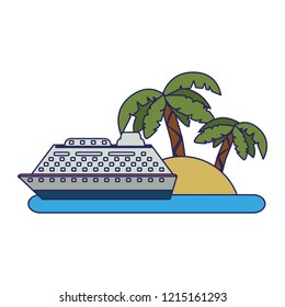 Cruiser on island