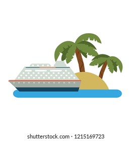 Cruiser on island