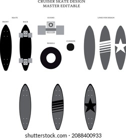 Cruiser skate design master editable