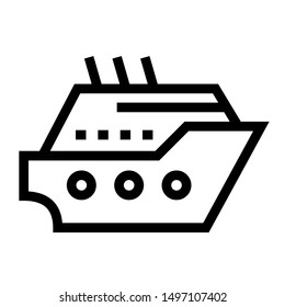 cruiser thin line vector icon