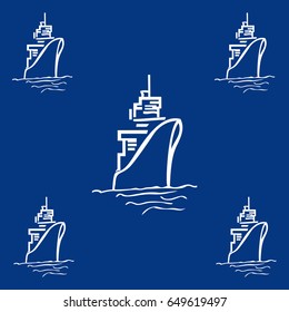 Cruiser. Vector background. Pattern.