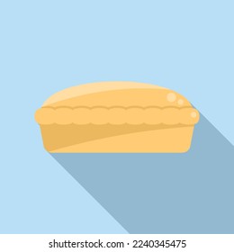 Icono de pastel de manzana crujiente vector plano. Postre de pasteles. Dulce