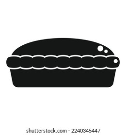 Icono de tarta de manzana crujiente simple vector. Postre de pasteles. Dulce