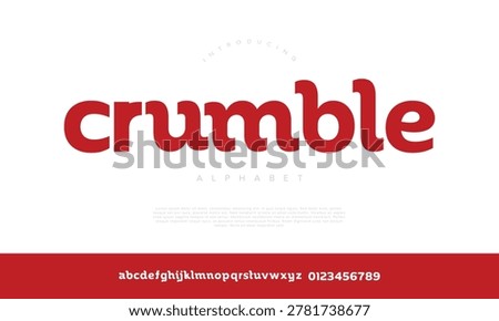 Crumble friendly playful bold sans serif lowercase font alphabet numbers for food packaging