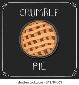 Crumble pie icon