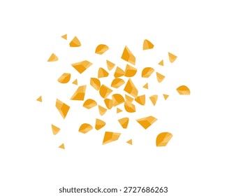 Amendoins amassados isolados sobre fundo branco. Ilustração plana em desenho animado de vetor.
