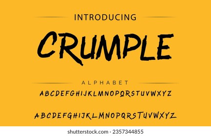 Crumple Best Alphabet Painting Paint Brush Beauty Script Logotype Font lettering handwritten