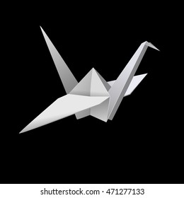 Crumple paper on a black background, Vector illustration.