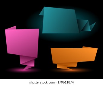 crumple speech bubbles with shine