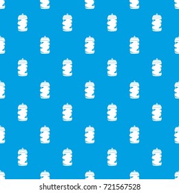 Crumpled aluminum cans pattern repeat seamless in blue color for any design. Vector geometric illustration