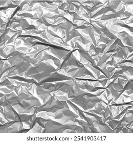 Crumpled aluminum foil texture ,Grey paper texture, Old vintage page or grunge vignette 
