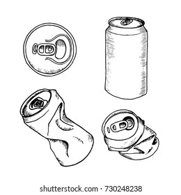 the crumpled aluminum jar. sketch