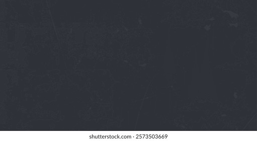 Crumpled black paper texture. Abstract dark background with wrinkled cardboard texture. Abstract vector surface dust and rough dirty wall background concept. Effect of worn, torn, weathered paper.