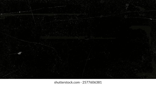 Crumpled black paper texture. Abstract dark background with wrinkled cardboard texture. Abstract vector surface dust and rough dirty wall background concept. Effect of worn, torn, weathered paper.