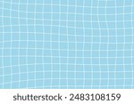crumpled blue checkered paper texture or pool tiles background- vector illustration
