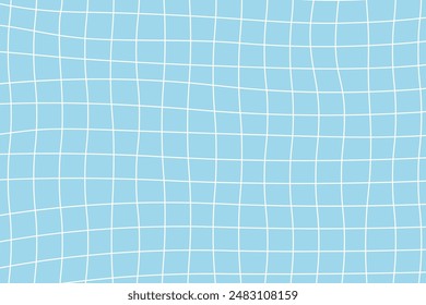 crumpled blue checkered paper texture or pool tiles background- vector illustration