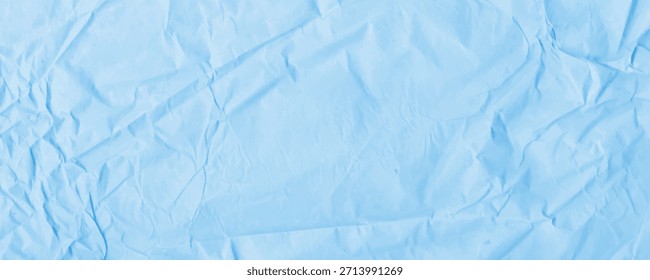Textura de papel azul amassado. Fundo de luz abstrata com textura de papelão enrugado. Ilustração vetorial dobra horizontal amassado modelo de papel azul marinho vazio para cartazes e banner