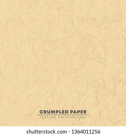 Crumpled brown cardboard texture background. Pixel design pattern. Vector illustration.