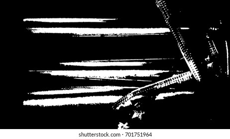 Crumpled dirty black and white texture. Ink Print Distress Background. Monochrome surface for your design. Vector.