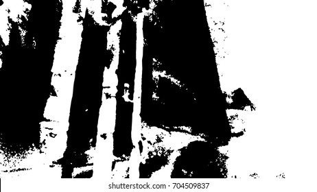 Crumpled dirty black and white texture. Ink Print Distress Background. Monochrome surface for your design. Vector.
