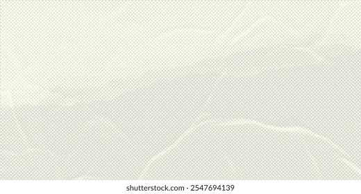 Crumpled ecru craft package paper texture. Abstract cream texture old paper background. Beige old cardboard backdrop. Vector illustration of grunge vintage note sheet or package. Old papyrus