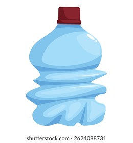 Crumpled empty plastic bottle representing recycling, waste management, and environmental responsibility