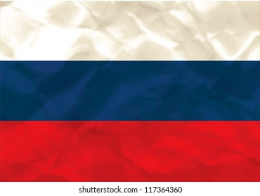 Crumpled flag of Russia