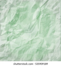 Crumpled green paper