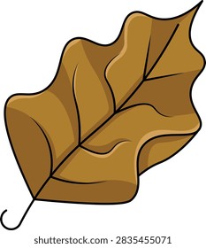  Crumpled Leaf Illustration Style Icon