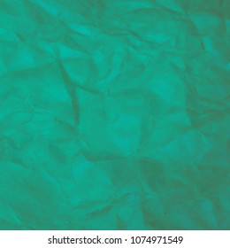 Crumpled Mint Paper Gradient Mesh, Vector Illustration