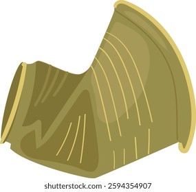Crumpled old plastic cup on a white background