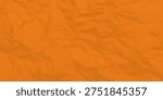 A crumpled orange sheet with a torn edge isolated on a white background.