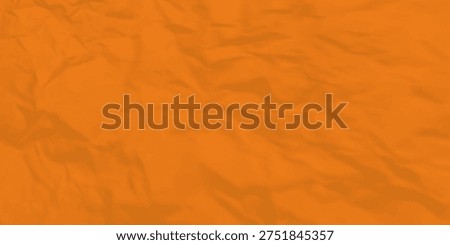 A crumpled orange sheet with a torn edge isolated on a white background.