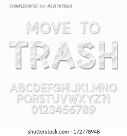 Crumpled Paper Alphabet and Digit Vector