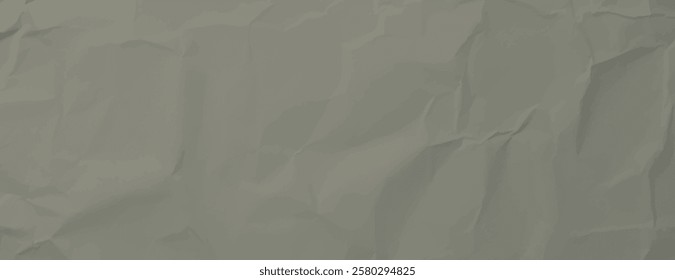 A crumpled paper background with a textured, wrinkled look. The background is light green, giving a soft, pastel green appearance. Paper texture background vector. Beige background.