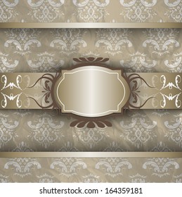 Crumpled paper background vignette can be used as background old and beautiful vector with floral ornaments and swirls vector pattern with calligraphic