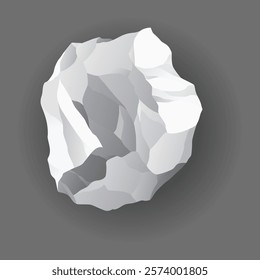 Crumpled paper balls icon. Mistake in document or realistic wrinkled page. Realistic garbage, bad idea symbol. Crushed paper after brainstorming. Vector illustration isolated on gray background