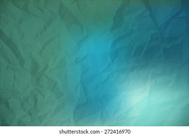 crumpled paper blue bokeh background
